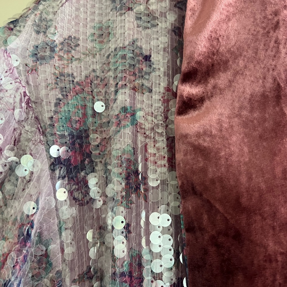 FREE PEOPLE velvet and sequin duster - Picture 3 of 8